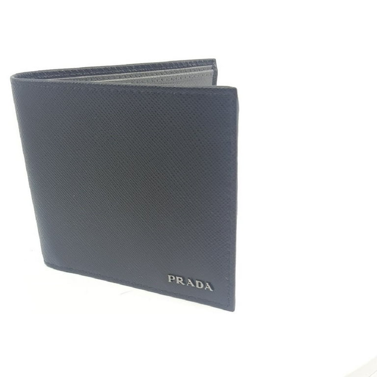 Prada Mens Saffiano Leather Black Bifold Wallet 2M0513