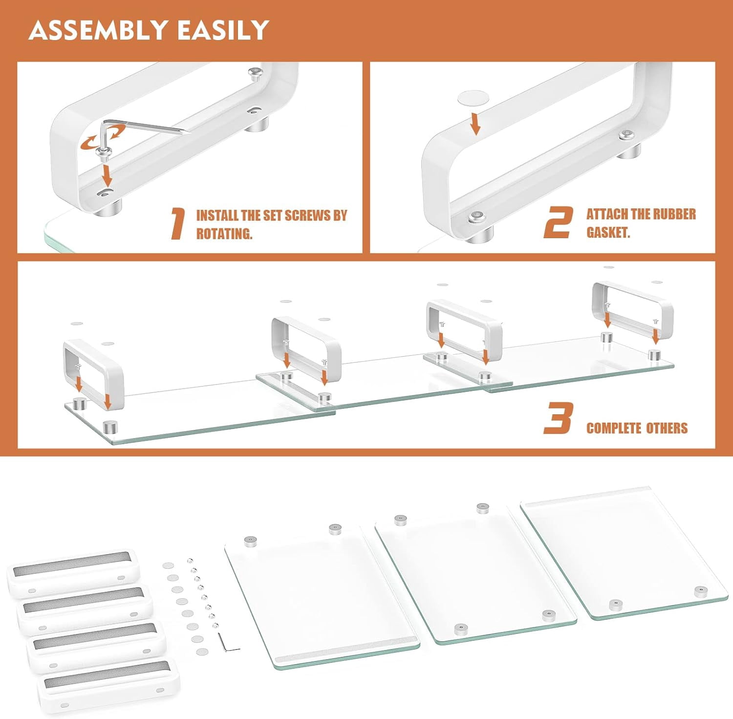 Dual Monitor Stand, Computer Monitor Stand, Desktop Organizer, Monitor Stand Riser for PC, Computer, Laptop Clear HD02T-301