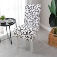 thumbnail image 4 of Stretch Printed Chair Cover Siamese Half Pack Elastic Seat Chair Cover Home Chair Slipcovers Restaurant Banquet Chair Decoration, 4 of 9