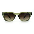 thumbnail image 4 of Gentlemans Cross Bone Dagger Emblem Horn Rim Plastic Retro Sunglasses Green - Brown, 4 of 8