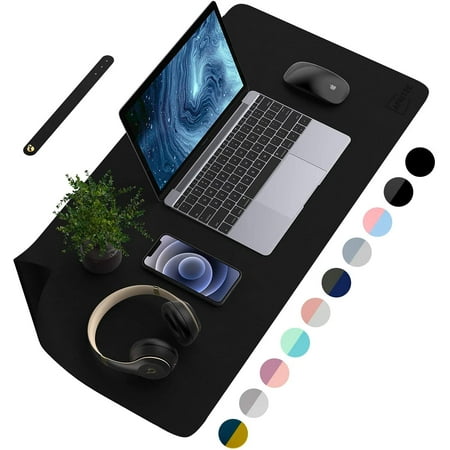 Desk Pad Desk Protector Mat - Dual Side PU Leather Desk Mat Mouse Pad ...