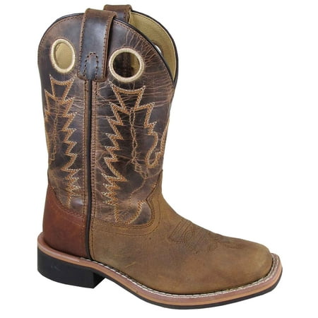 Smoky Mountain Kid's Jesse Brown Distress/Crackle Leather Cowboy Boots