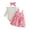 AB408 Pink, variant on Tisuna Fall Outfit Set For Kids Girls Stylish Long Sleeve Crew Neck Floral Print Romper And Suspender Dress Headband Outfits Children'S 3 Pieces Daily Wear Matching Set Size 9-12 Months