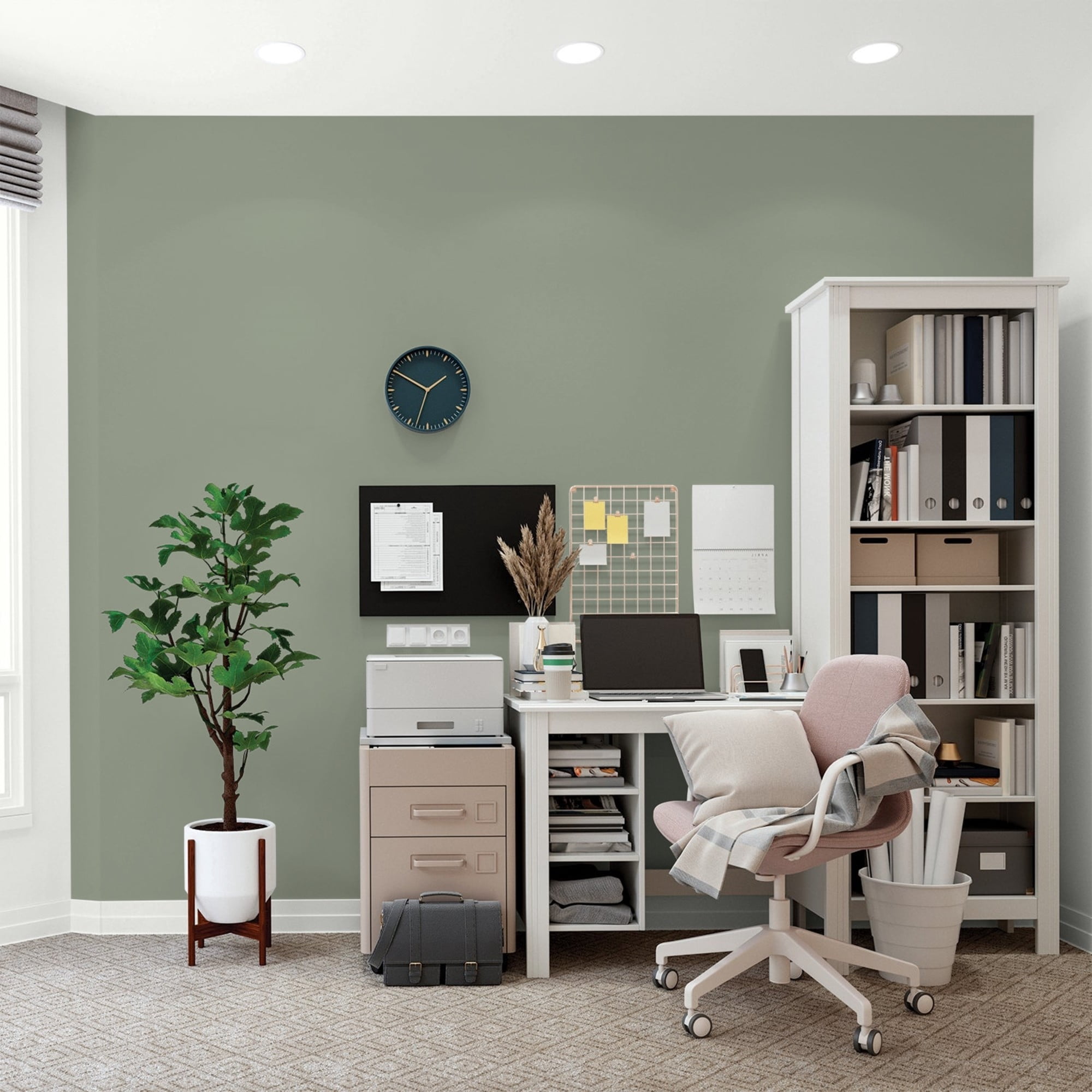 Glidden HEP Green Tea Leaf / Green, Flat Interior Paint with Primer, 1 Quart