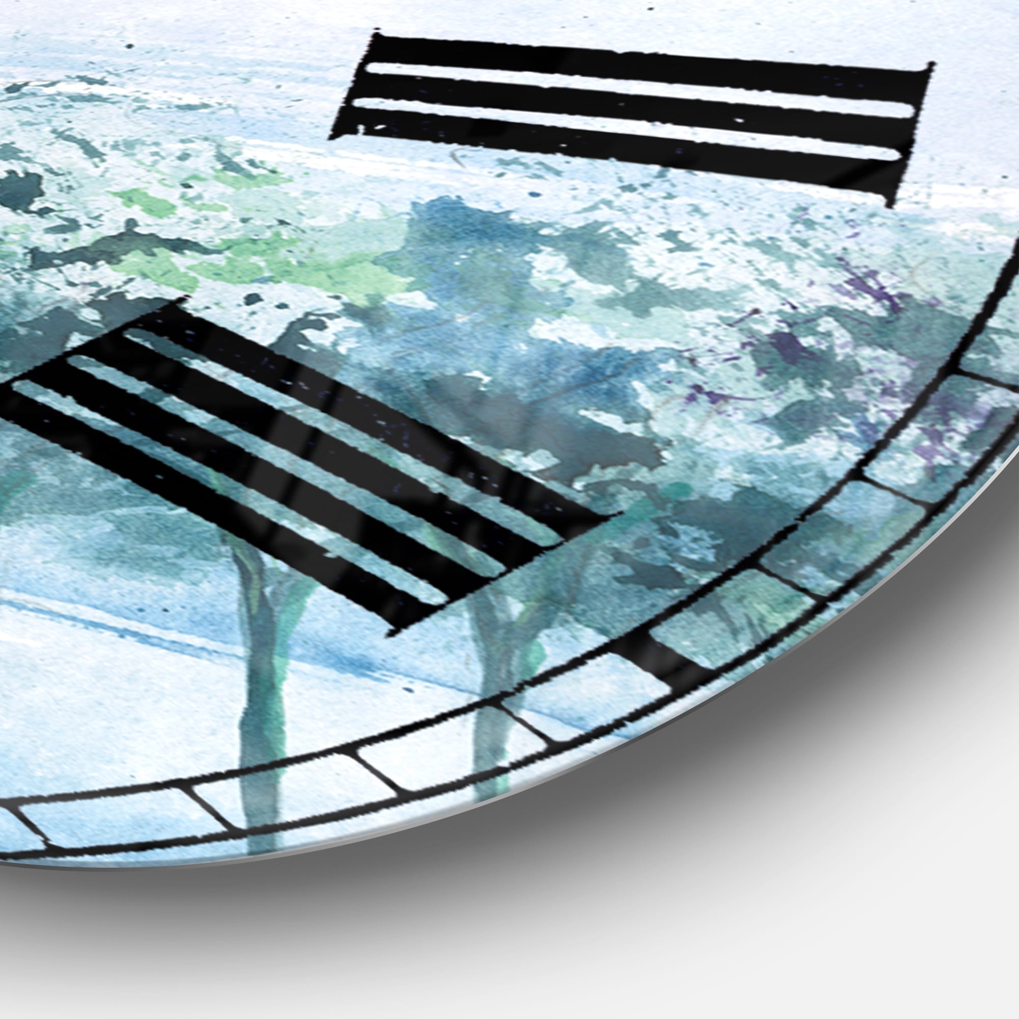 Designart 'Across the Lake VI' Farmhouse wall clock