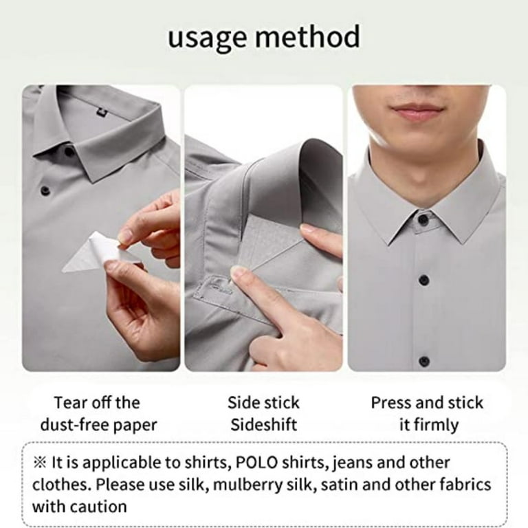 Bomutovy 150 PcsThickened Collar Anti-Warping Edge Shaper - Collar Extenders for Men and Women, No Curl Collar Shirt Collar Stays for Collar Stays