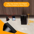 thumbnail image 3 of Heavy Duty Metal Door Stop, Strongest Large Adjustable Spring Door Stopper Up to 3 inch Tall, Door Stoppers for Bottom of Door, Stainless Steel Black Rubber Door Wedge for Any Heavy Doors, 3 of 9
