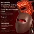 thumbnail image 4 of Facial Light Mask, 3D LED Face Mask with 328 LEDs, Rechargeable Facial Light Mask with 4 Modes, Facial Beauty Mask for Daily Beauty Routine, Wearable Skin Care Device for Skincare Routine, Brown, 4 of 8