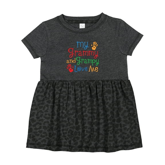 Inktastic My Grammy and Grampy Love Me Girls Baby Dress