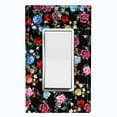 thumbnail image 1 of Metal Light Switch Plate Outlet Cover Colorful Floral Garden Wallpaper ROS034, 1 of 13