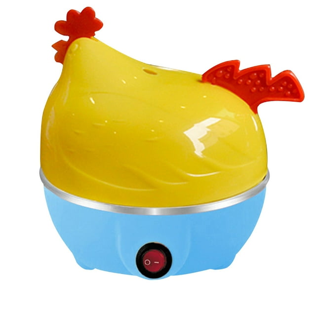 Binwennn Leopard Bowl Set Kitchen Necessities for New Home 7 Eggs Capacity Egg Cooker Cute Chicken Shape Egg Steamer Mini Versatile Breakfast Cooker