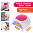 thumbnail image 3 of Lámpara de uñas UV SUNUV SUN2C de 48 W con 4 ajustes de temporizador, color rosa, 3 of 7