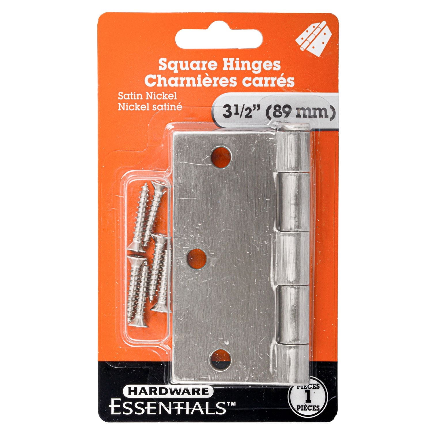 3-1/2 SQUARE HINGE - NICKEL, 3-1/2 SQR HINGE NKL