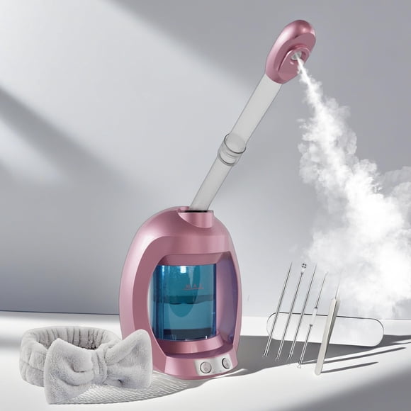 Vaporizador facial Nano Iónico para limpieza facial profunda Vaporizador de cabello rosa Vaporizador facial Vaporizadores faciales profesionales para spa facial en el hogar.