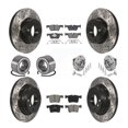 thumbnail image 1 of Transit Auto Front Rear Hub Bearing Assembly Coated Disc Brake Rotor and Semi-Metallic Pads Shoe Kit (10Pc) for Car 2017-2020 BMW 230i xDrive Without Blue Painted Calipers - Left Right Side KBB-132853, 1 of 2