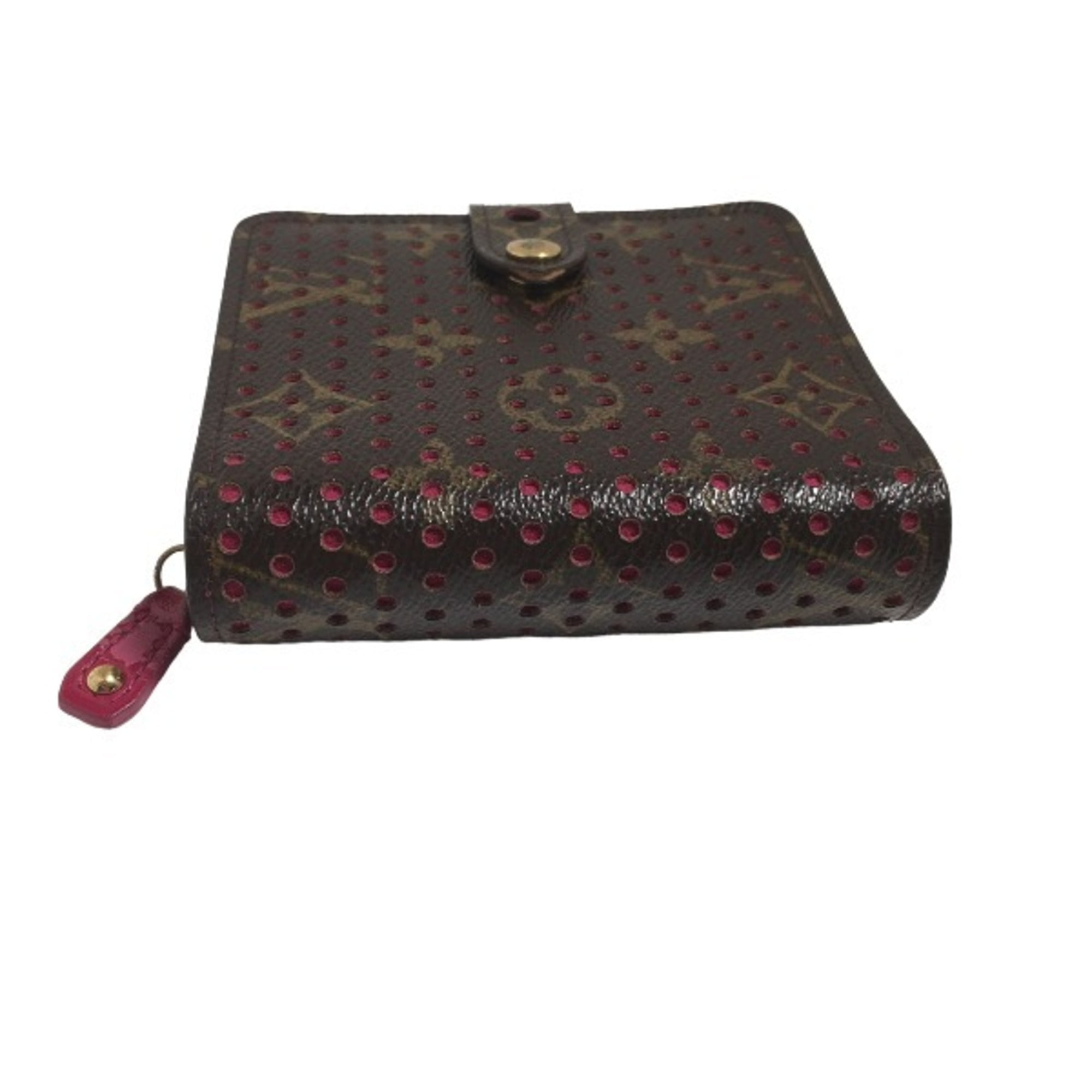 Pre-Owned LOUIS VUITTON Round Zipper Monogram Perfot Bifold Wallet