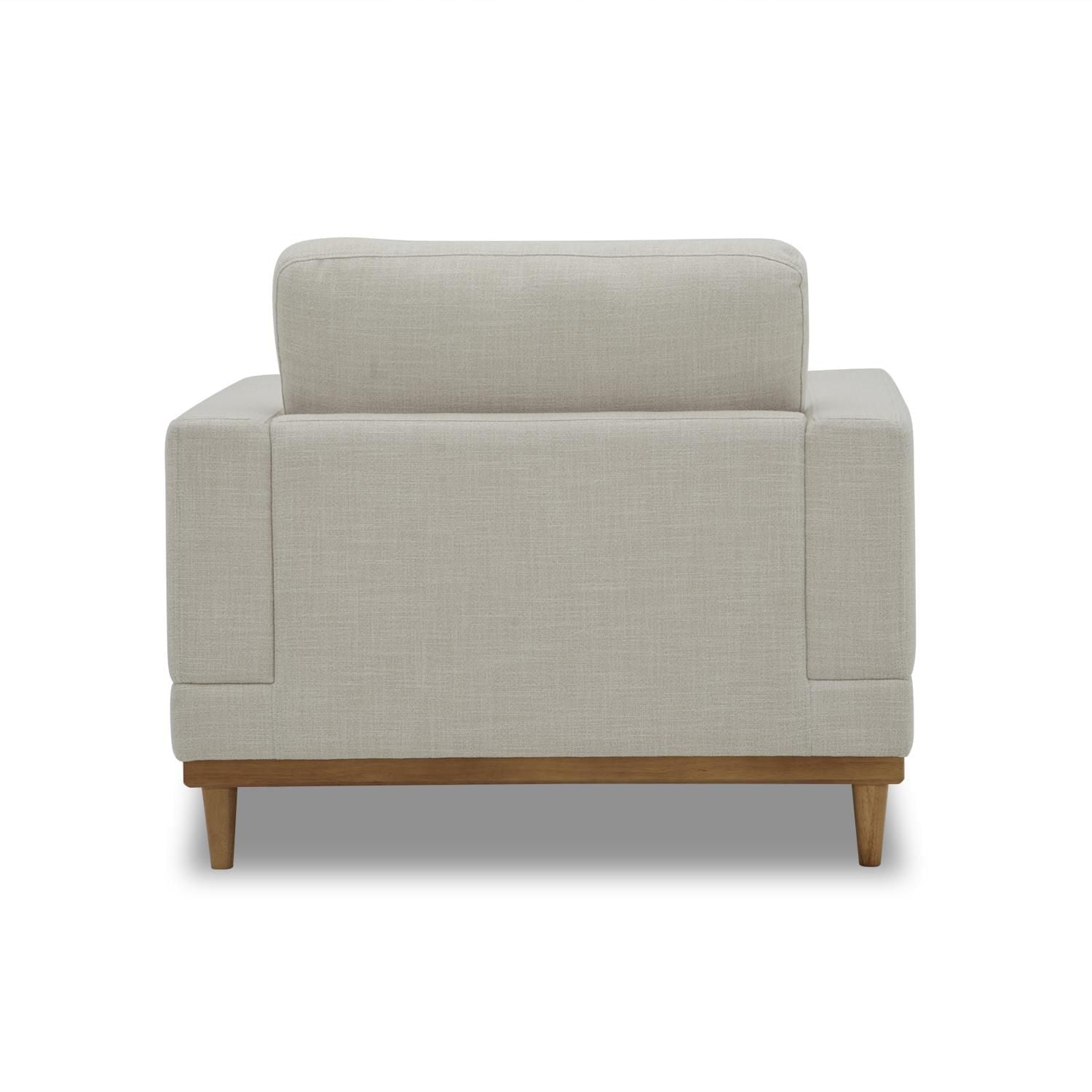 Better Homes & Gardens Springwood Wood Frame Accent Chair, Cream Linen