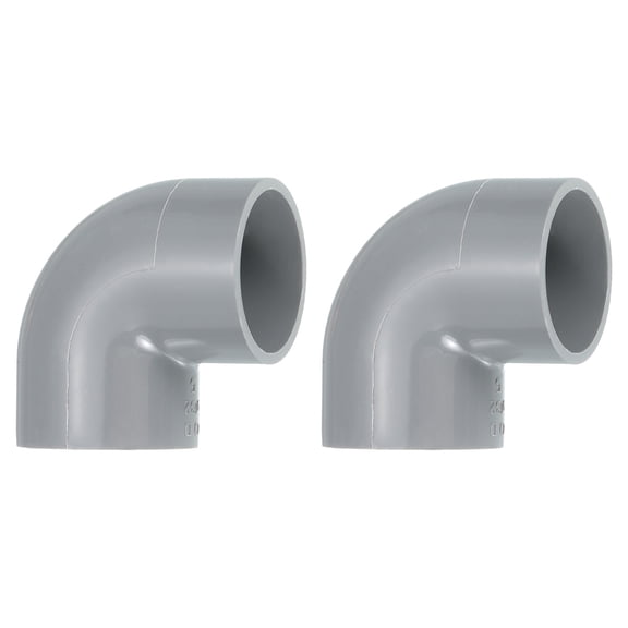 32mm 90 Degree Elbow, 2Pcs Pipe Fittings Connectors, Grey