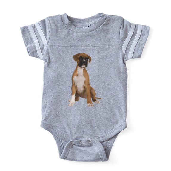 CafePress - Boxer Puppy - Cute Infant Baby Football Bodysuit