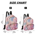 thumbnail image 3 of Casual Pink Flowers with Water Droplets Backpack for School,College and Travel, Water Resistant Bookbag,, 3 of 7