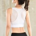 thumbnail image 4 of IWRICH High Neck Sports Bra for Women Longline Full Coverage Sports Bras Medium Impact Padded Workout Crop Tops for Yoga Gym White XL, 4 of 7