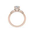 thumbnail image 2 of 1.00 Ct Brilliant Oval Cut Natural Diamond Oval Solitaire with Accents Engagement Ring for her Solid 18K Rose Gold Size 5.5, 2 of 8