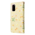 thumbnail image 2 of RFID Blocking Case For Samsung S20 Wallet Case for Women with Credit Card Holder, Cute Pattern Flower Designed Hand Strap Flip PU Leather Stand for Samsung Galaxy S20, Yellow Daisy, 2 of 8