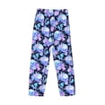 thumbnail image 3 of Vsdgher flower Skull star Print Mens Pajama Pants Sleep & Lounge Pants, PJ Bottoms With elastic waistb and Pockets, 3 of 5