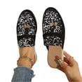 thumbnail image 6 of Gpaecead Women's Sequin Bell Tassels Flat Mules Faux Suede Slip On Cushioned Non Slip Shoes For Commute And Casual, B-Silver, 6 of 8