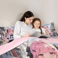 thumbnail image 5 of Manfei Anime Girl 3 Pieces Queen Comforter Set,Japanese Style Bedding Sets,Japanese Animation Bedding Comforter Set,Breathable Cartoon Room Decoration,Reversible, 5 of 8