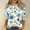 Multicolor, variant on Aobny Flowy Women's Leisure T-Shirt Comfort Tees Floral Crew Neck 3/4 Sleeve Juniors Clothes