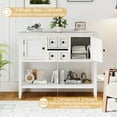 thumbnail image 4 of Costway Buffet Bahut Armoire Console d'Entrée avec 2 Portes et 2 Tiroirs Blanc, 4 of 10