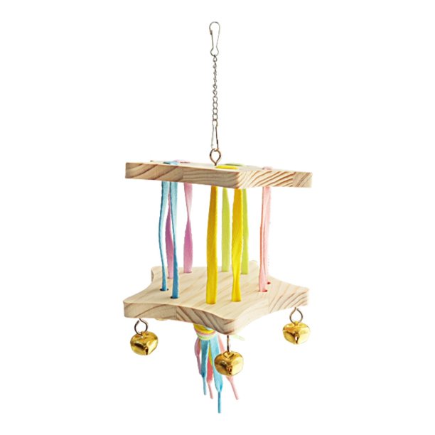 Swing de pájaro juguete puño colgante colgante puestos de instalación fáciles accesorios de jaula de entretenimiento de aves para hámster