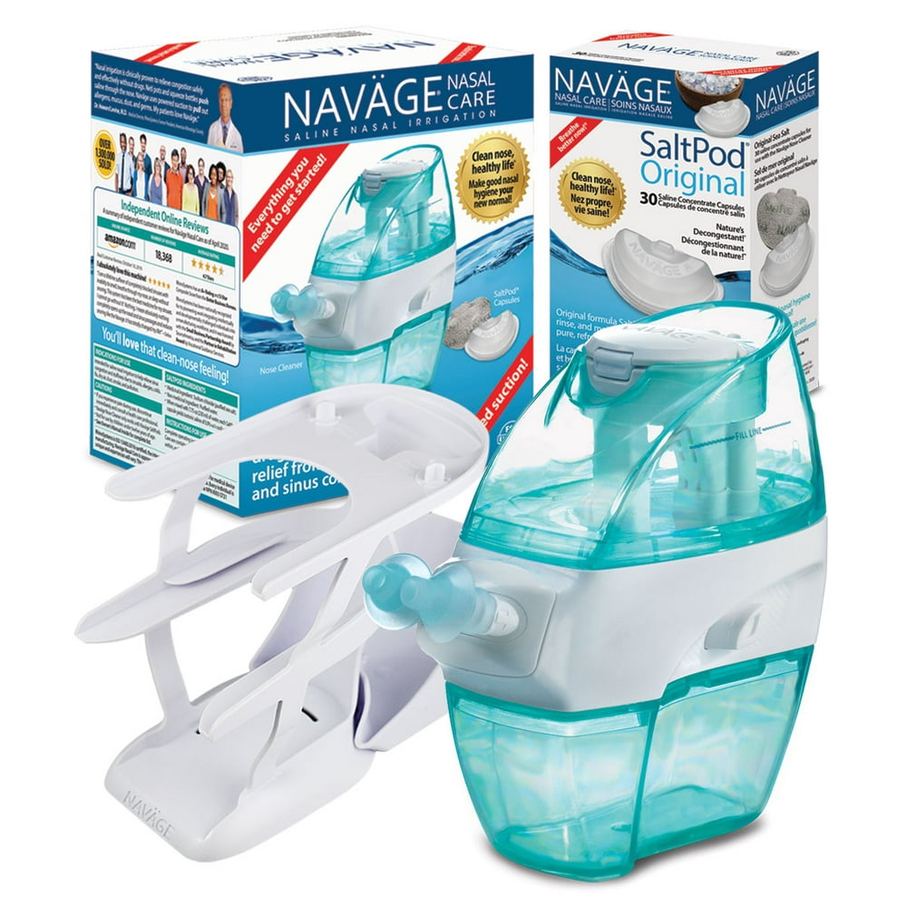 Navage Nasal Care Essentials Bundle Navage Nose Cleaner, 50 SaltPod