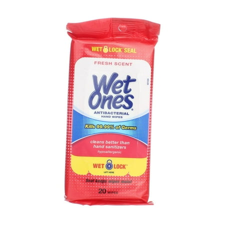 Wet Ones Antibacterial Hand Wipes Fresh Scent 20 ct (1 Pack)