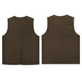 thumbnail image 6 of TOPTIE 5 Pack Volunteer Vest Waiter Bartender Work Uniform, Supermarket Clerk Workwear-Coffee-S, 6 of 7
