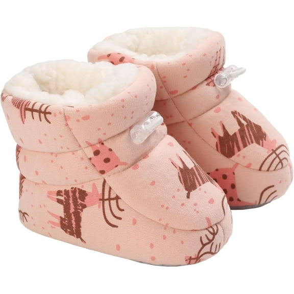 Warm Fur Baby Boots,Baby Boys Girls Fleece Fur Knit Winter Warm Snow Boots Soft Sole Crib Shoes Booties for Newborn