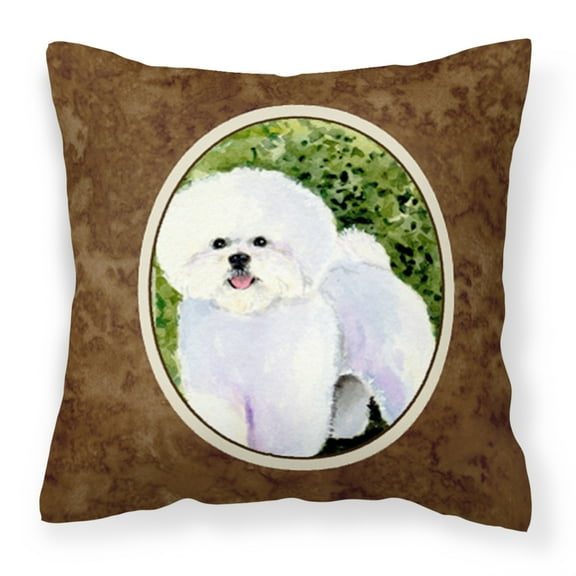 Carolines Treasures SS8712PW1414 Bichon Frise Fabric Decorative Pillow, 14Hx14W, multicolor
