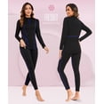 thumbnail image 2 of Thermal Underwear for Women,Long Johns Fleece Lined Thermal Base Layer Zip Up Thermals Top and Bottom Set, 2 of 6