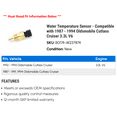 thumbnail image 2 of Water Temperature Sensor - Compatible with 1987 - 1994 Oldsmobile Cutlass Cruiser 3.3L V6 1988 1989 1990 1991 1992 1993, 2 of 2