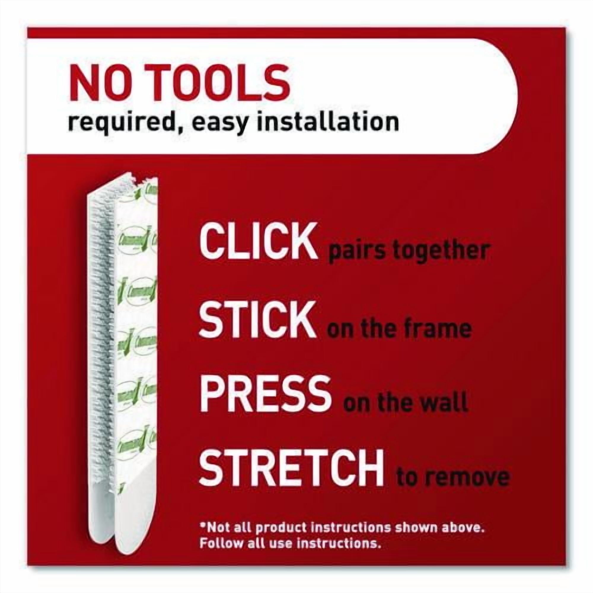 Picture Hanging Strips, X-Large, Removable, Holds up to 20 lbs per 4 Strips, White, 16 Pairs/Pack | Bundle of 5