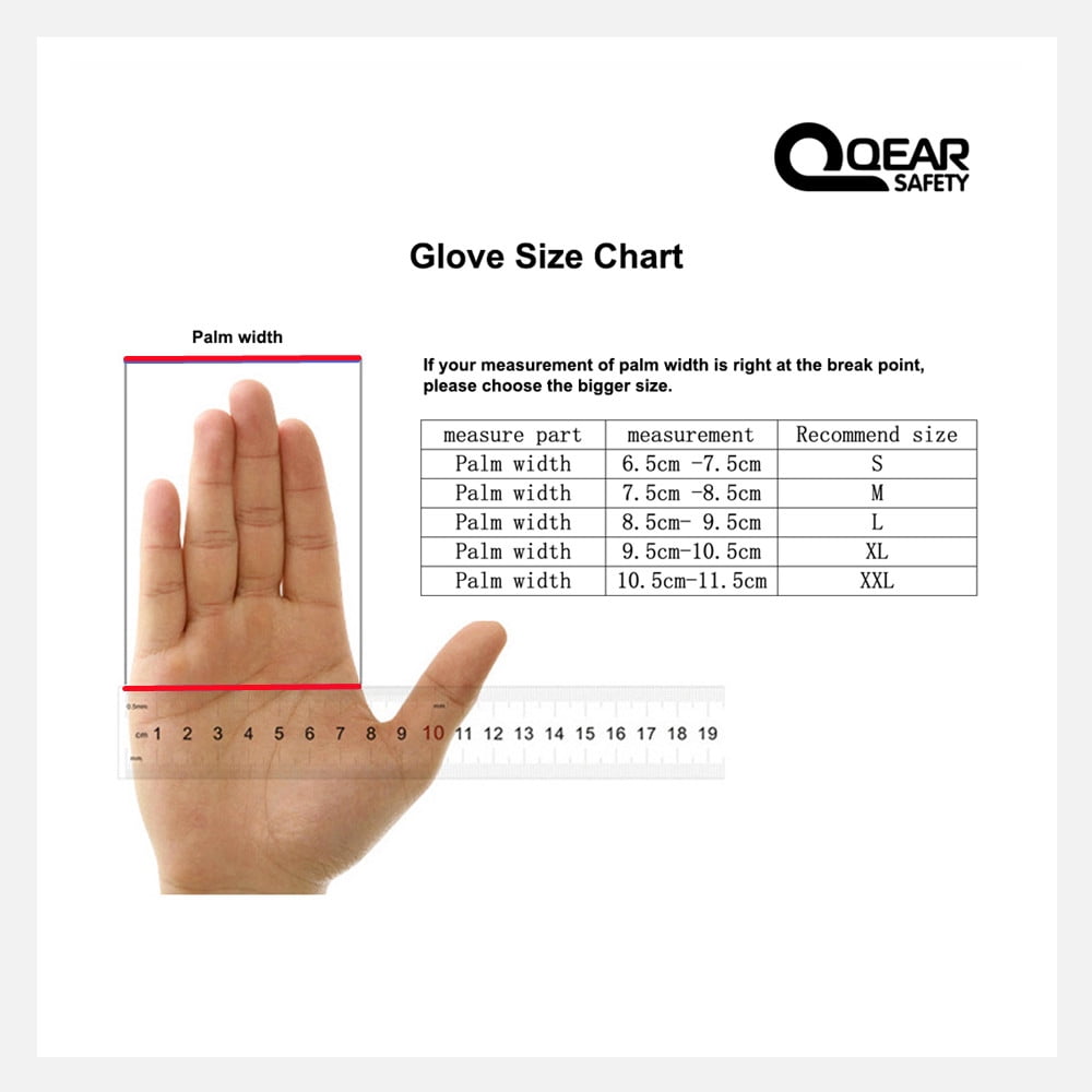 10 Pairs QEAR Lightweight Blade Cut Resistance Level 3 Work Safety Gloves, Thin and Breathable PU Palm Coated, Size XL