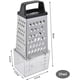 thumbnail image 2 of Rallador de acero inoxidable de 4 lados con mango ergonómico antideslizante, incluye recipiente medidor desmontable, perfecto para rallar, triturar, rebanar y rallar, apto para lavavajillas, 2 of 7
