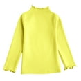 thumbnail image 2 of KAUOD Girls Crew Neck Long Sleeve Shirt Plain Stretchy Thermal Tops Clothes Kids Toddler Cotton Slim Pullover Sweater Clothes, 2 of 4