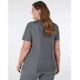 thumbnail image 5 of Hanes Comfort Fit Scrubs Women's Rib Back Scrub Top Ebony Heather 3XL, 5 of 10