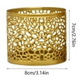 thumbnail image 3 of Rirozkan Metal Candle Holder, Geometric Iron Candleholder, Hollow Decorative Candle Stand for Aromatherapy and Home Decor, B, 3 of 6