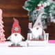 thumbnail image 5 of Adorno de madera de Navidad, adorno de felpa de gnomos de Papá Noel de madera, decoración de escritorio, soporte de Navidad de madera, muñeca sin rostro, decoración colgante para á, 5 of 5