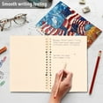 thumbnail image 5 of Usa Flags Ring Binder Notebook Journey Note Diary College Ruled Spiral Notebook Study Loose Leaf Paper A5 60 Pages, 5 of 8