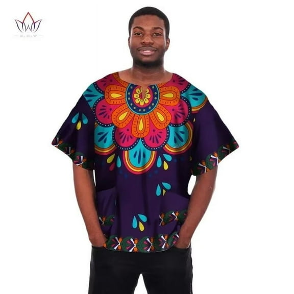 Mens African Clothing African Print Wax Dashiki Men t-Shirt African Clothing Men Shirt Crop Tops
