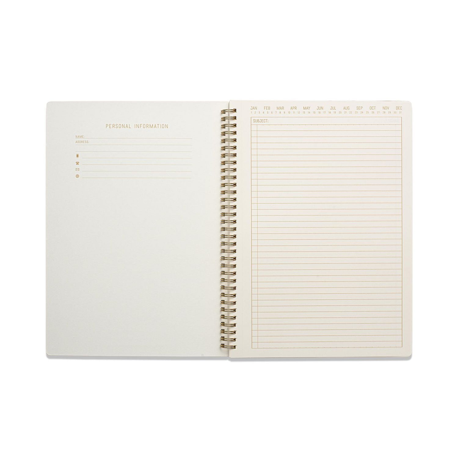 Journal Think Ink grande taille à couverture texturée, ébène